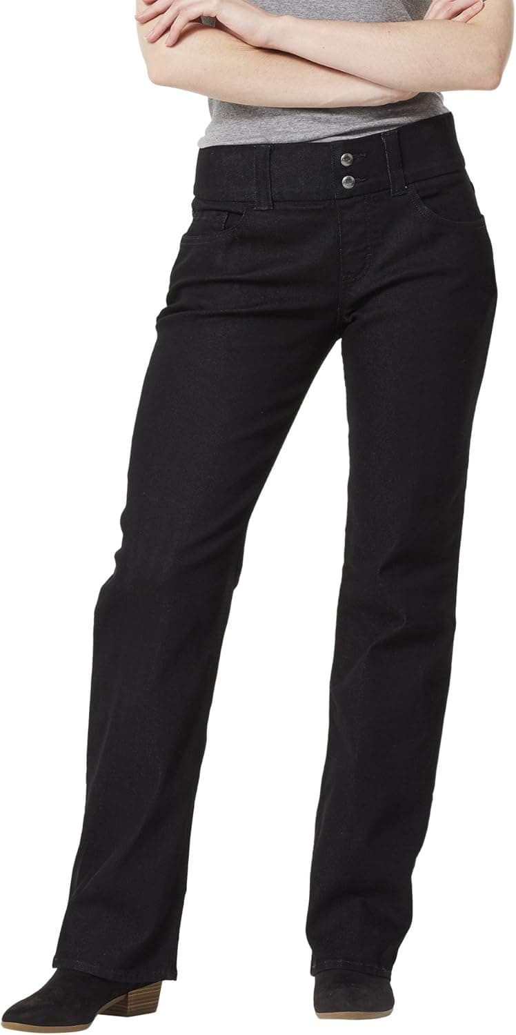 Riders by Lee Indigo Women's Pull On Waist Smoother Bootcut Jeans - Black