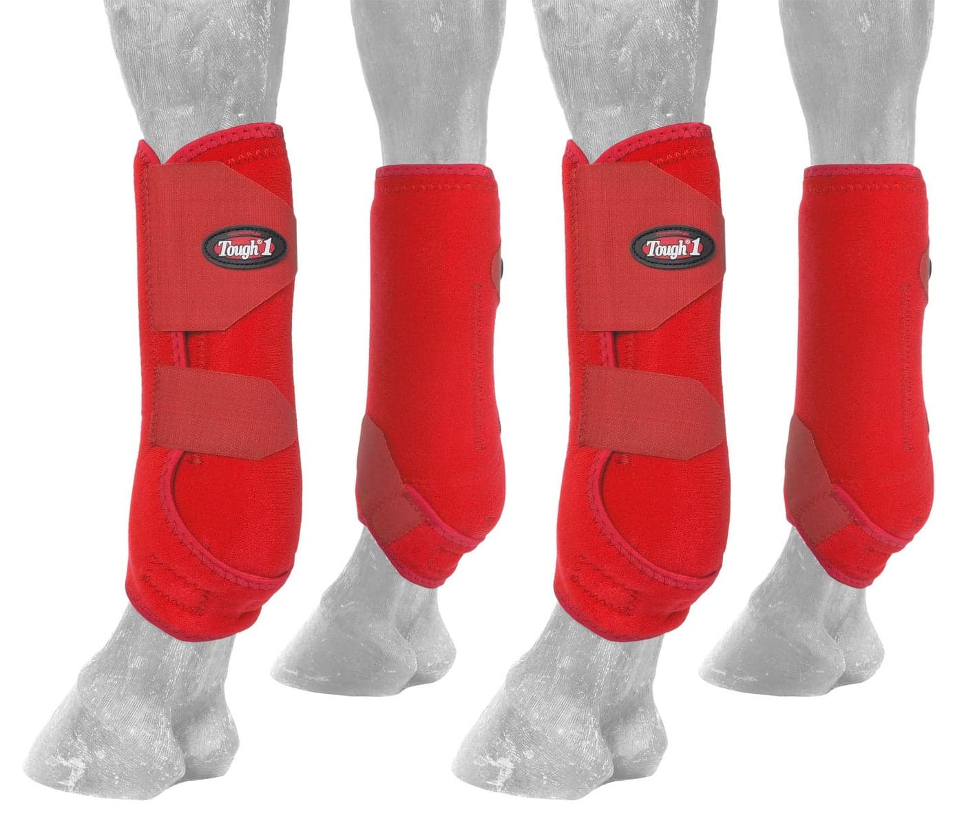 Tough 1 Extreme Vented Sport Boots Set Red Large