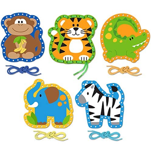 Stephen Joseph Lacing Cards Zoo Small