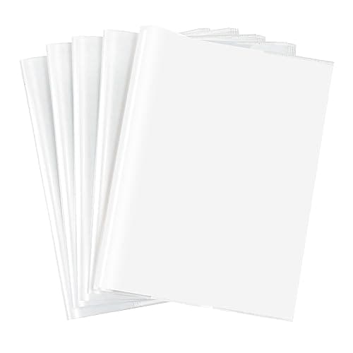 YEEKORO Book Covers, 10 Pieces Transparent Waterproof Plastic Book Sleeve Notebook Protector Book Cover for Books 21x30cm