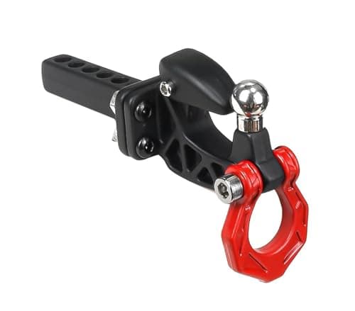 Metal Adjustable RC Trailer Hitch Tow Hook for 18 110 TRX4 SCX10 KM Tank Crawler Truck Upgrade Part AccessoriesRed