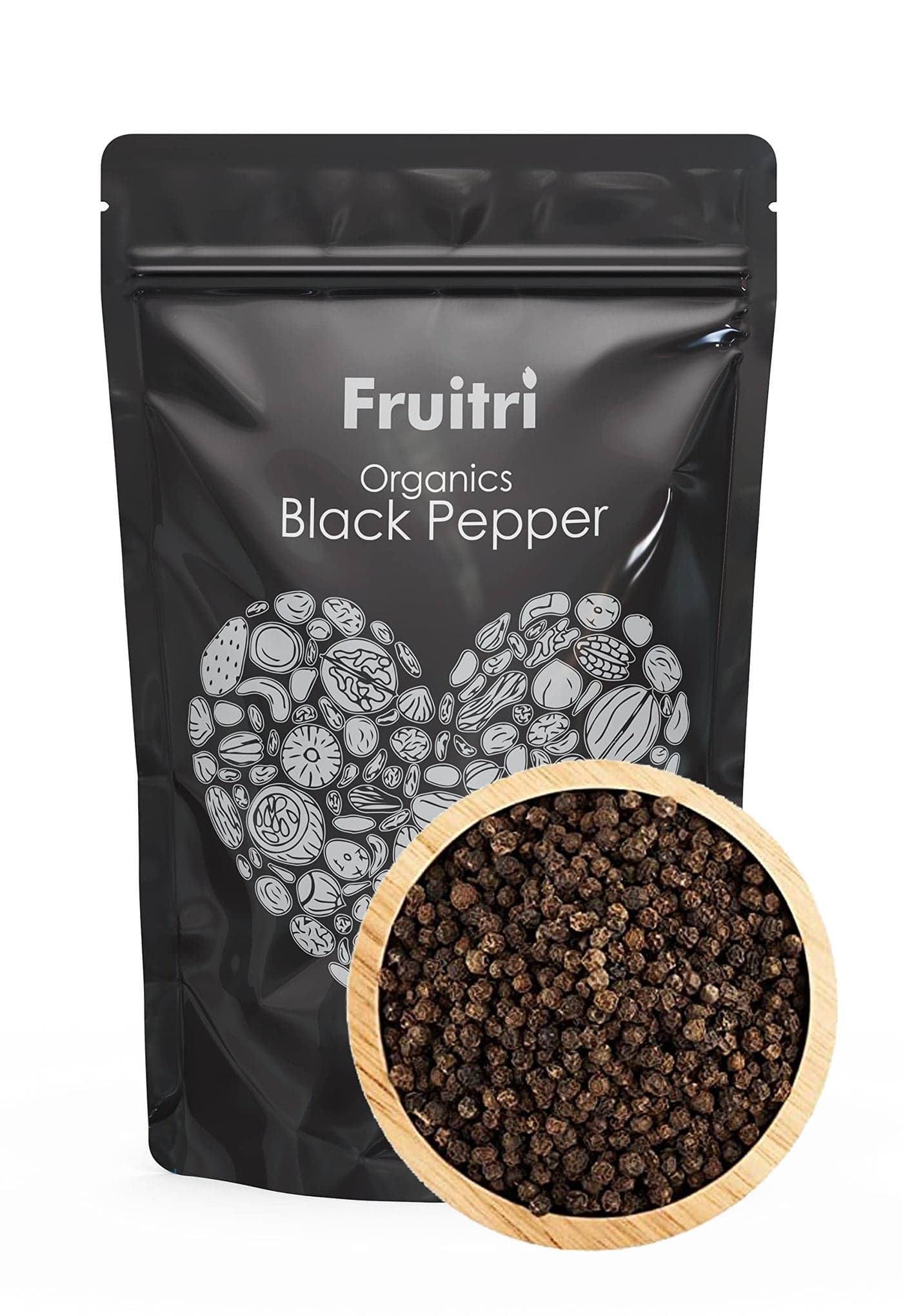 Fruitri Whole Black Pepper (Kali Mirch) 1kg