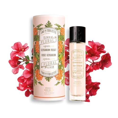 Panier des Sens - Rose Geranium Eau de Toilette 1.7 Floz – Enveloping & Floral Fragrance - Daily Light Perfume for Women - Parfum Crafted in Grasse, France - Elegant Packaging Perfect Gifts for Her