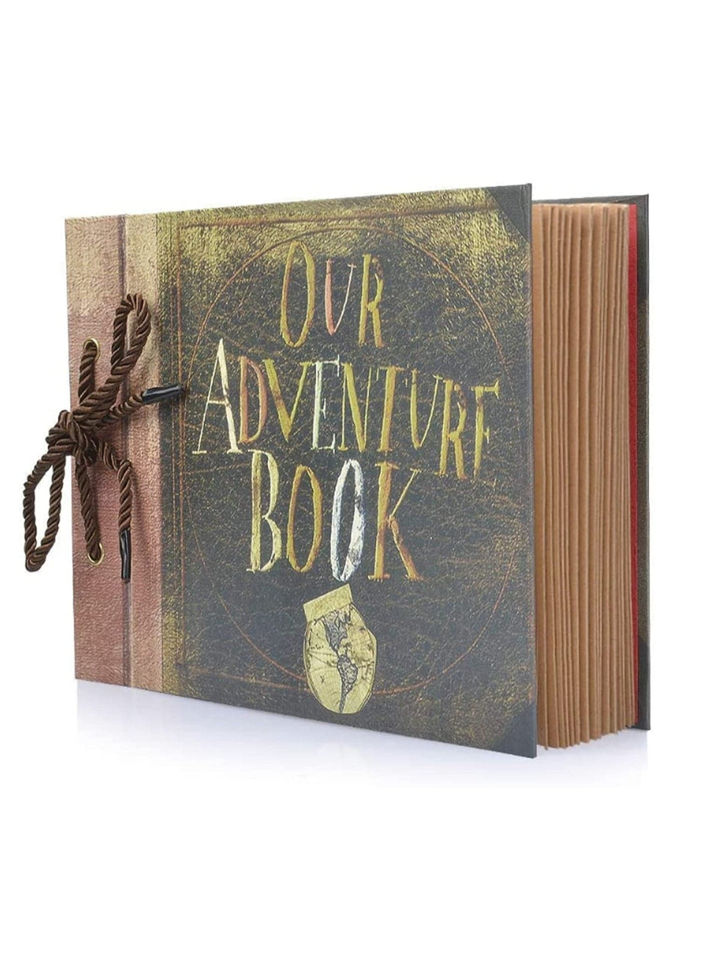 1PCS 40Pages DIY Adventure Album Photo Album Handmade Scrapbook Adventure Book Retro Kraft Album Anniversary Wedding Guest Book