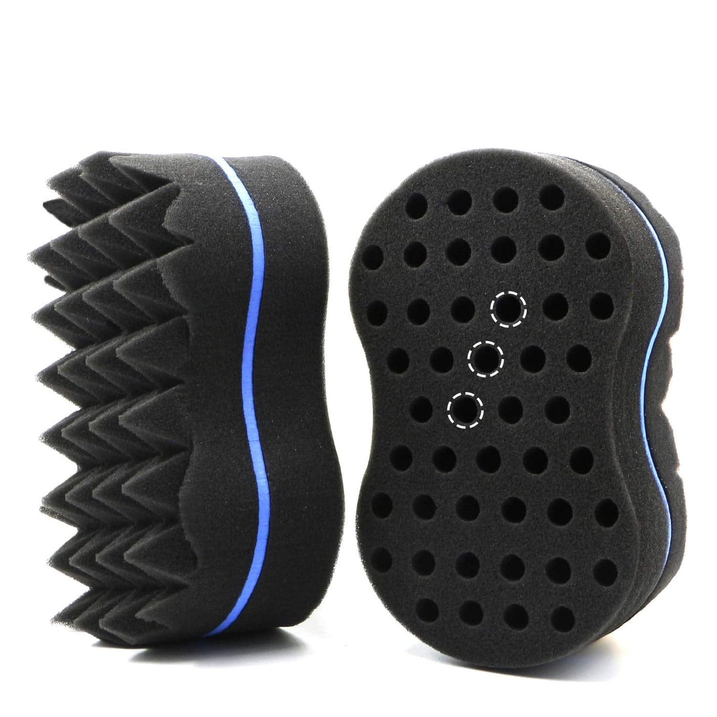 RioRand Hair Sponge Magic Barber Twist Curl Brush Sponge Dreads Locking Afro Coil CombBlue 2 Count Pack of 1