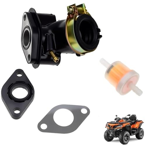 JOYYANGFANG 50CC GY6 Single Hose Connection Intake Manifold Pipe Inlet Pipe Gasket for ATV Go Kart Moped Scooter 4 Wheeler Quad Bikes 4Stroke 139QMB 139QMA Engine