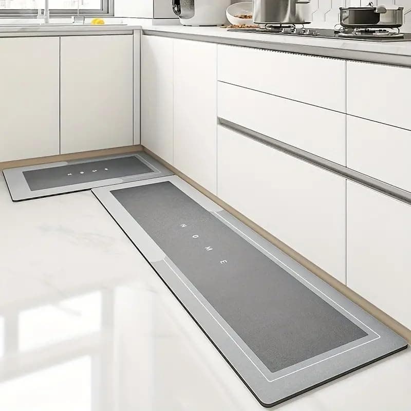 Luteti 2 Pieces Kitchen Mats Non Slip Washable Anti Fatigue Kitchen Rugs Heavy Duty Kitchen Runner Waterproof Wipeable Kitchen Floor Mat for Kitchen Restaurant