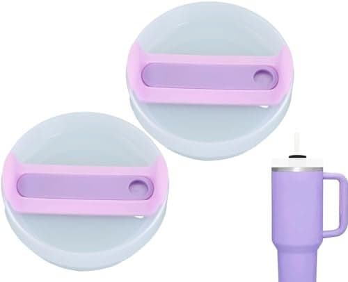 40oz Tumbler Lids Replacement for Stanley Cup,Replacement Spill Proof Splash Resistant Tumbler Lids Reusable Tumbler Cover for Stanley and More Coffee Mugs(Purple)