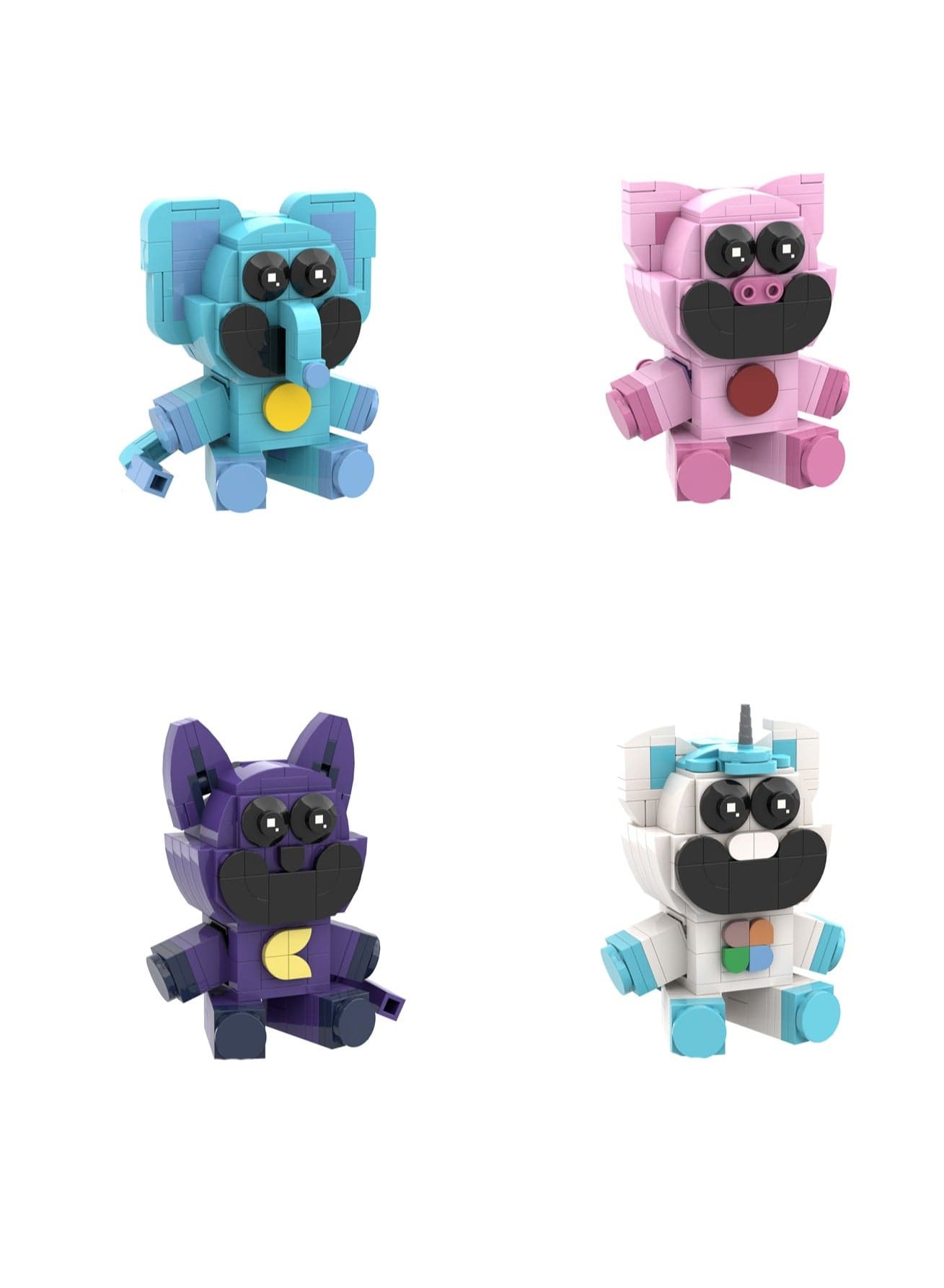New building blocks Poppy3 Smiling Critters Poppy's playtime Smiling Sleepy Cat