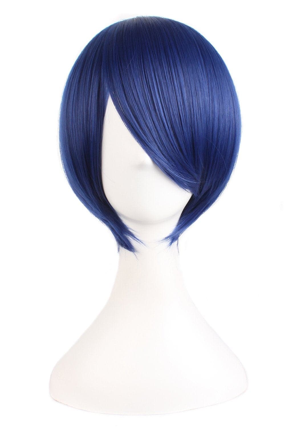 MapofBeauty 12 Inches30 cm Short Straight Cosplay Costume Wig Party Wig Mixed Blue