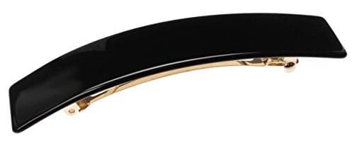 France Luxe Extra Long Rectangle Barrette - Black