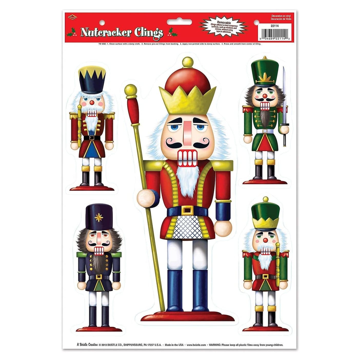 Beistle Nutcracker Party Decoration Clings