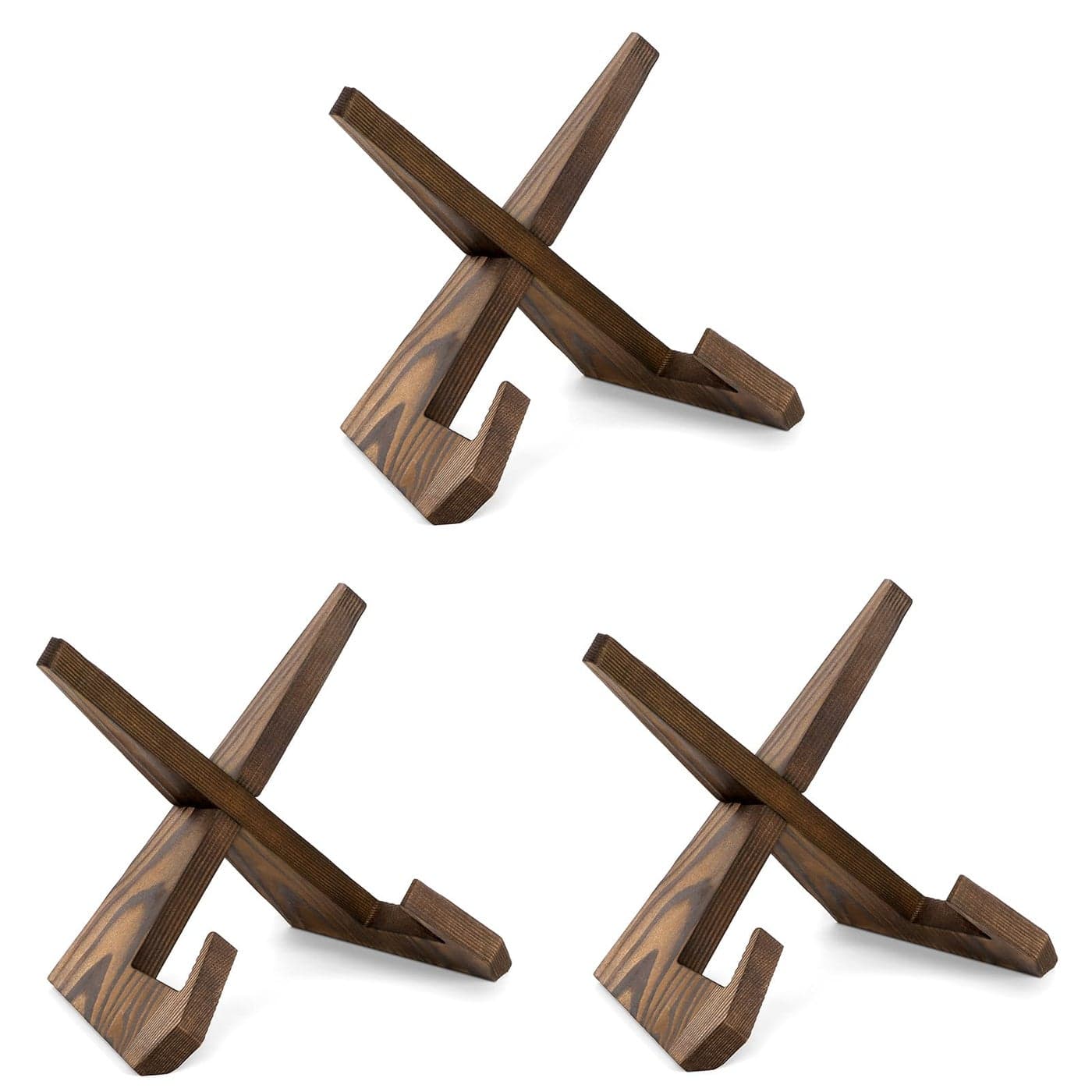 ANBOXIT Plate Stand for Display 3 Pack 65 Inch Plate Holder Display Stand Wooden Picture Frame Stand Decorative Table Top Easels for Display