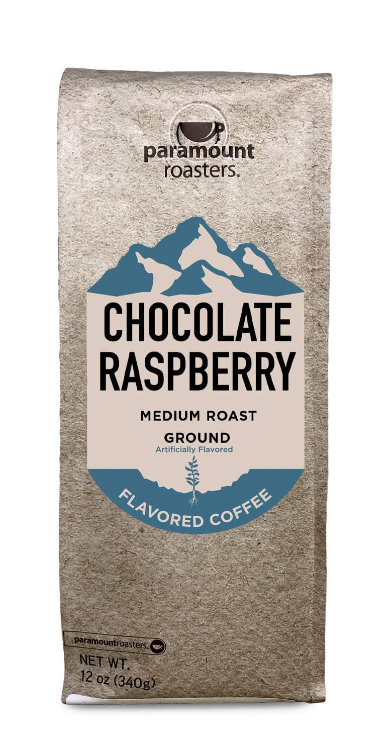 Paramount Roasters Chocolate Raspberry Flavored Ground Coffee, 12 oz medium roast, Paramount Coffee Company