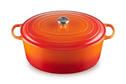 Le Creuset Enameled Cast Iron Signature Oval Dutch Oven, 15.5qt., Flame