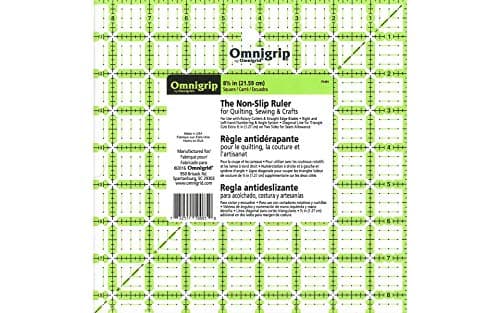 Omnigrip Neon Quilters Ruler 812 Inch x812 Inch