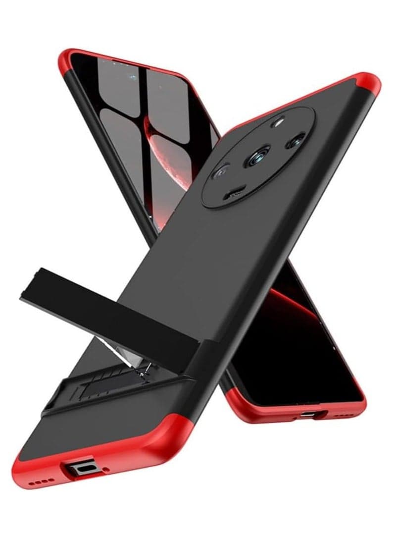 Realme 11 Pro Plus Case, Ultra Thin Hard Full Protection Slim Matte Finish Grip Cover Phone Case with Hideable Stand for Realme 11 Pro+