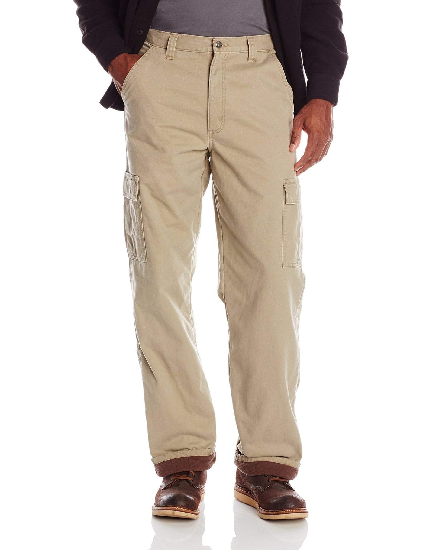 Fleece Lined Cargo Pant, British Khaki Twill, 36W x 30L