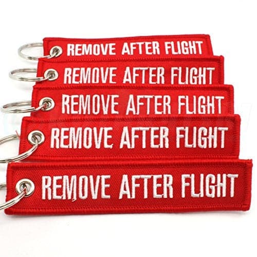 Rotary13B1 Remove After Flight Keychain - Red - 5pcs