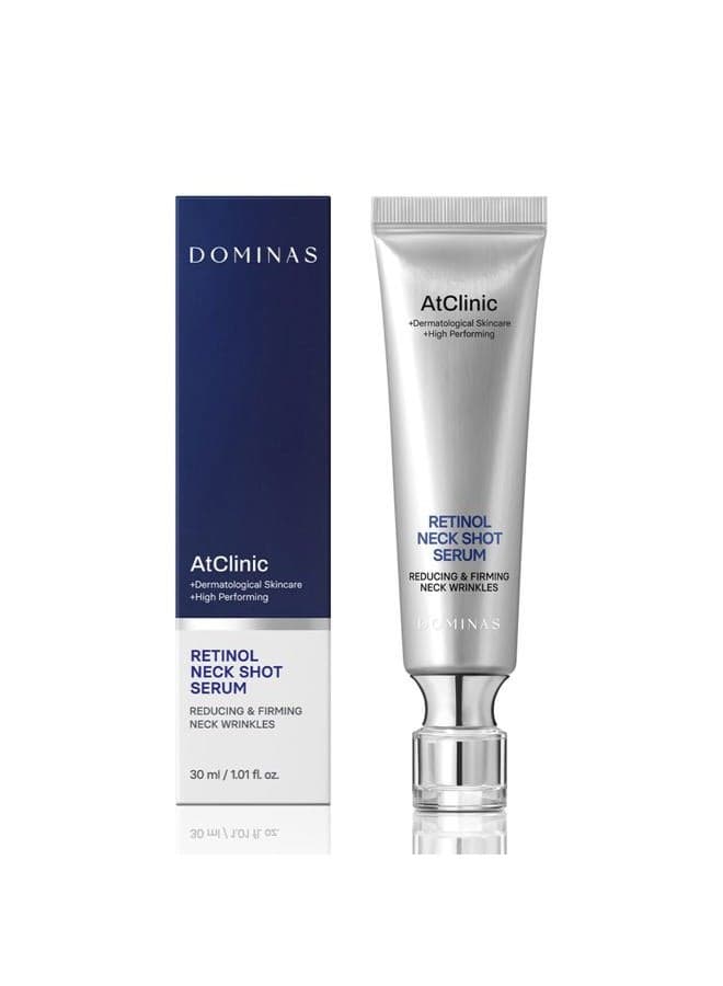 Atclinic Neck Firming Serum with Retinol & 5-Peptides – Reduce Wrinkles & Tech Neck Lines in 2 Weeks | Lightweight, Korean Skincare (1 fl oz)