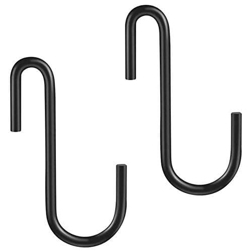 YourGift 10 Pack 4 Inch Heavy Duty S Hooks S Shaped Hooks Hanging Hangers Hooks for Kitchen Bathroom Bedroom and Office Pan Pot Coat Bag Plants 10 PackBlackLarge