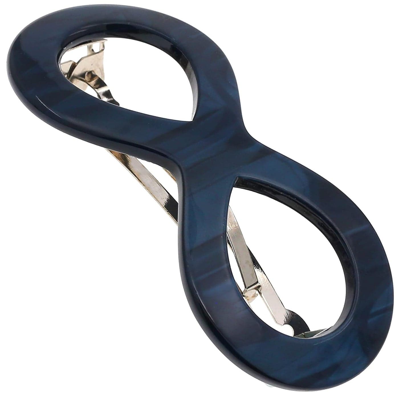 Camila Paris CP3275 French Hair Barrette Clip for Girls Handmade Blue Strong Hold Grip Hair Clips for Women No Slip and Durable Styling Girls Hair Accessories Made in France