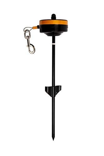 Lixit Bracket Mount and Stake Retractable Leash Tie Outs for Dogs (Stake, Small)