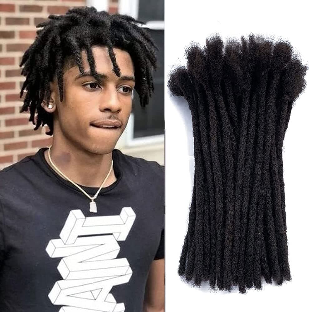 08cm Diameter Loc Extension 100 Human Hair Dreadlock Extensions for ManWomen Full Head Handmade loc Extensions Bundles Can Be Dyed Bleached Curled and Twisted 08cm 8 Inch 60 Strands