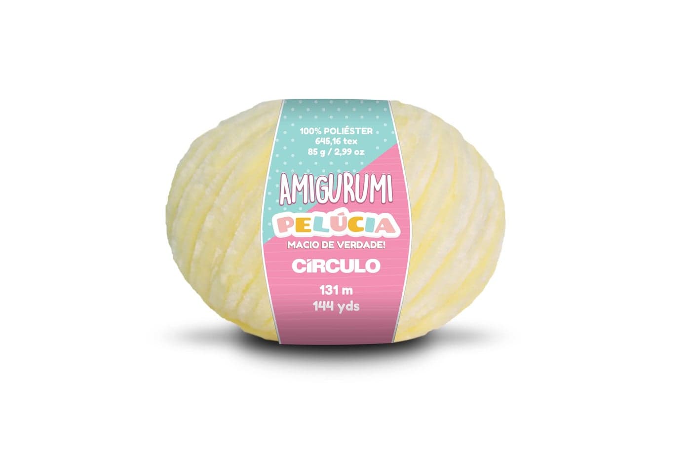 Circulo - Amigurumi Pelucia Yarn, Special Velvet Chenille Yarn for Amigurumi and Blanket, 144 yds, Worsted (1112 - Cream)