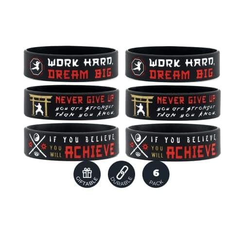 Inkstone Motivational Martial Arts Wristbands Karate MMA Judo Taekwondo Juijitsu Aikido Jewelry Gift Accessories Awards