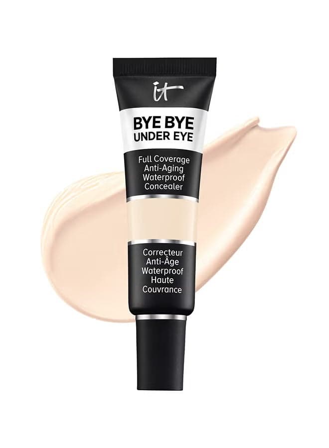 Bye Bye Under Eye, Full Coverage Anti-Aging Waterproof Concealer, Highly Pigmented And Water-Resistant With Long-Wearing Finish, Waterproof Full Coverage Concealer For Dark Circles, Fine Lines, Redness u0026 Discoloration, Light 10.5 (12ml)