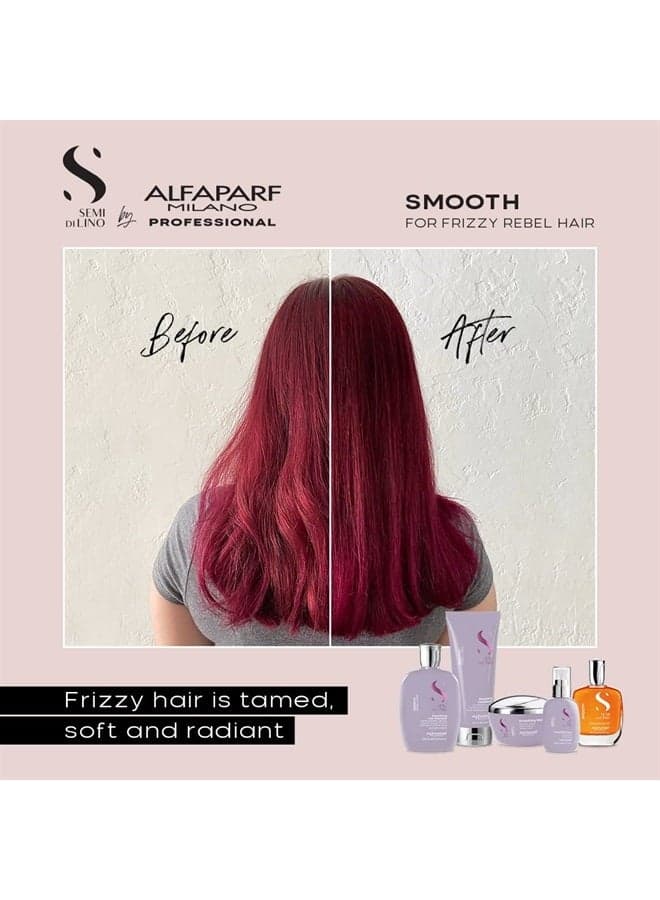 Semi Di Lino Smooth Conditioner for Frizzy and Rebel Hair - Detangles Hair - Controls Frizz - Straightens and Hydrates Unruly Hair, 6.76 fl. oz.