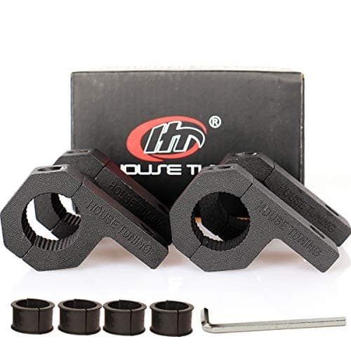 House Tuning 0.875" Bull Bar Clamps, LED Light Bar Mount Bracket,LED Off-Road Light Horizontal Bar Clamp Mounting Kit for 7/8 inch Tube Mount (Pack of 4) (0.875"-Clamp Mount Kit)