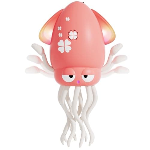 LZZAPJ Electric Dancing Octopus Light Music Suitable for 1218 Months Old Baby Toys Kid Crawling Squid Toys Suitable for Toddler Tummy time Birthday for 1 2 3 4 5 6 Year Old Girl Pink