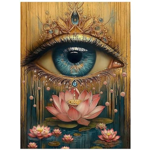 Eye Diamond Painting Kits for AdultsEye Diamond Art Kits for Adults DIY 5D Diamond Painting Kits for Beginners Home Wall Decor 12x16inch