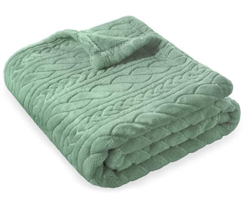 BORITAR Baby Blanket for Boys Soft Fluffy Fuzzy Blankets Warmer Comfort 3D Lightweight Bed Blanket for Toddlers Infant Newborn and Home Decor 30x40 inch Sage Green