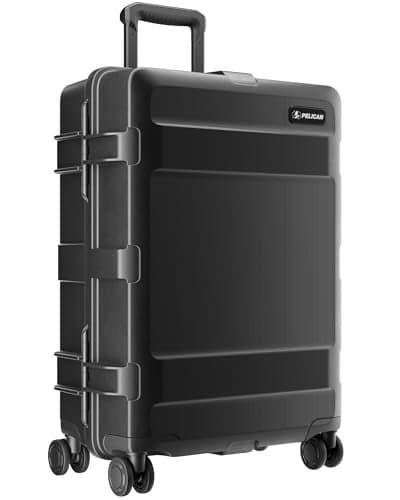 Pelican ATX Luggage Hard Case Luggage with Wheels - Waterproof Hardshell - Medium Size (25 Inch) Check-In Suitcase (Black)