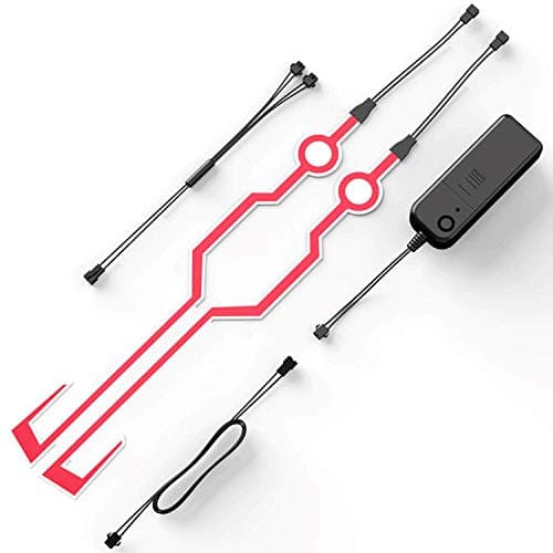 Casago CAHNL1R LED Helmet Light Strip with 3 Modes Flashing Night Bike Motorcycle Riding Signal Sticker (Red)