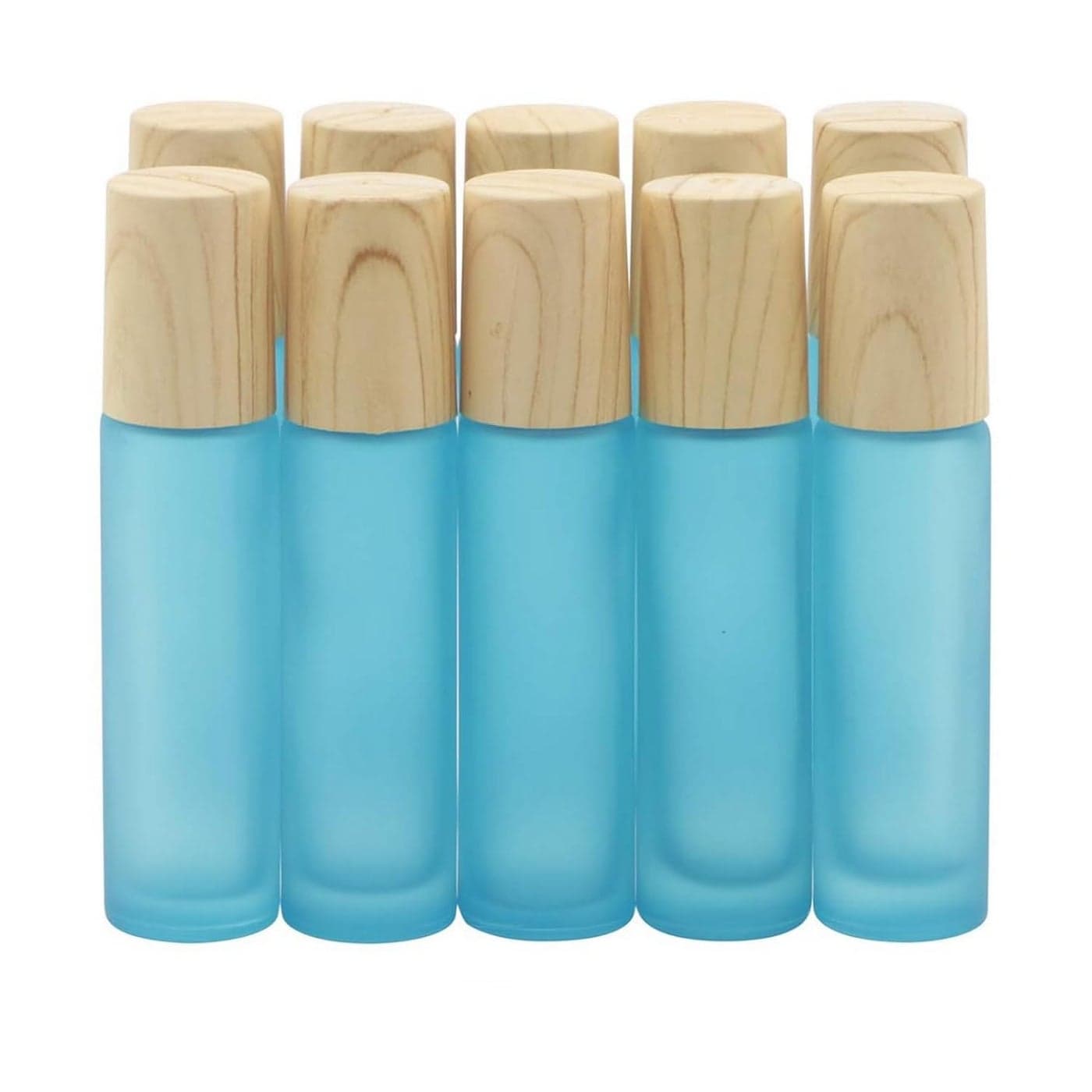 Kesell 10Pack Colour Essential Oil Roller Bottles 10ml Refillable Glass Roll On Bottles with Plastic Lids Stainless Steel Ball for Aromatherapy Perfumes