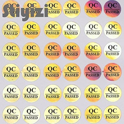 1000pcs/lot Round 10mm QC Sticker Lable Sticker adhensive QC Passed Laser Hologram Stickers
