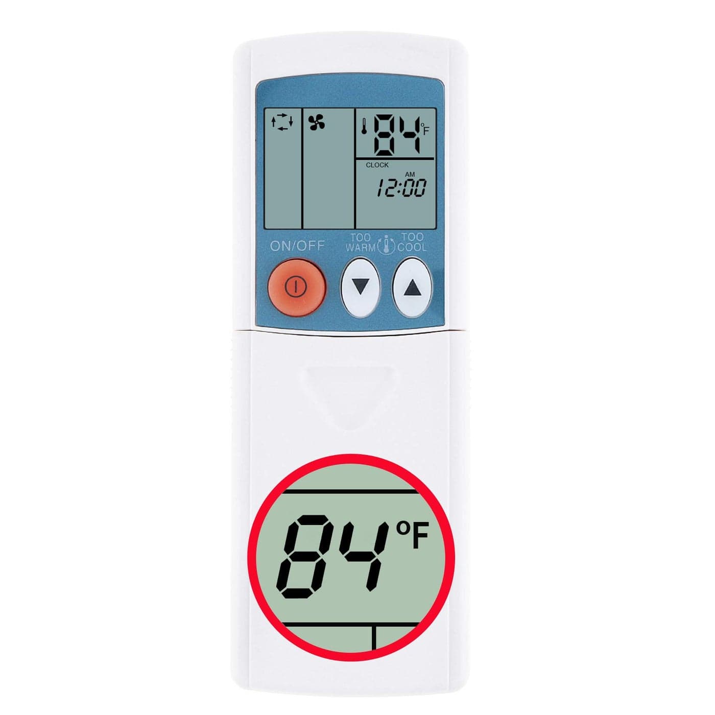 Replacement Mitsubishi Electric Mr Slim Air Conditioner Remote Control E02268426 MS09NW MS12NN MS15NN MS17NN Display in Fahrenheit and Celsius U