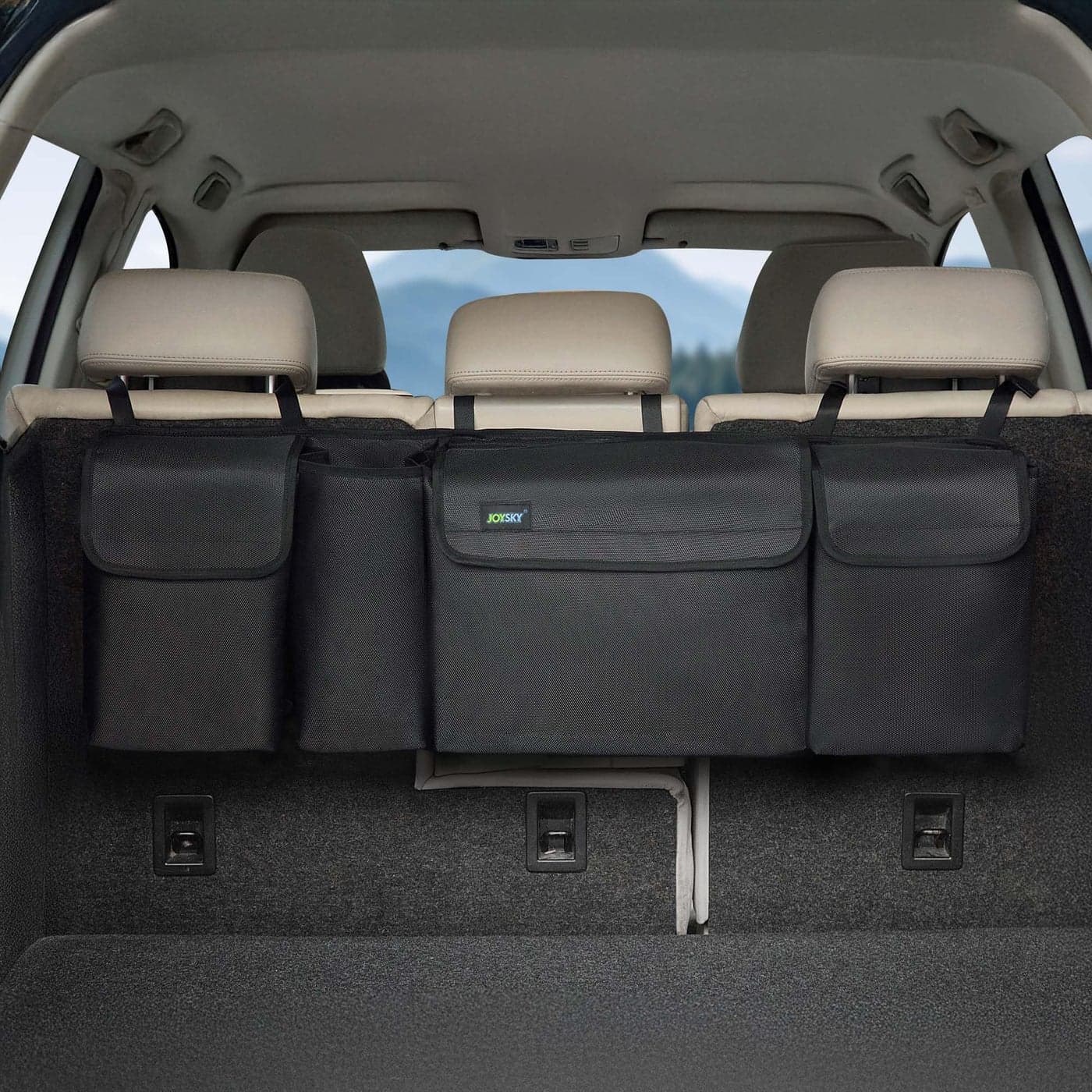JOYSKY Trunk Hanging Organizer Backseat Trunk Organizer for SUV Truck MPV Large Capacity Vehicle Storage Bag with Upgraded HighDensity Fabric Space Saving Car Accessories Interior