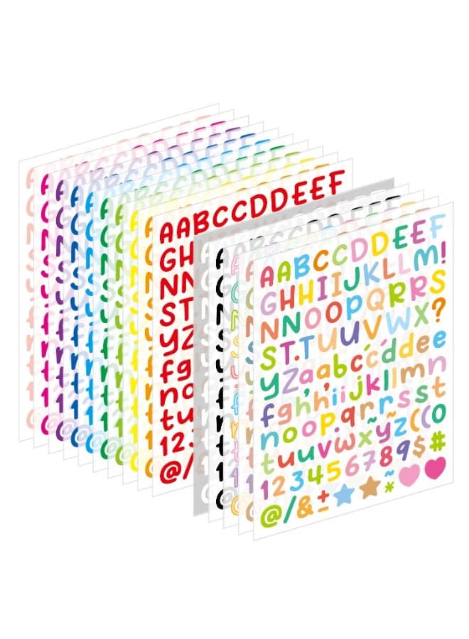 0.5-inch Alphabet Stickers for Small-Sized Guck Cards, Greeting Cards, and Scrapbooks (15 Sheets)