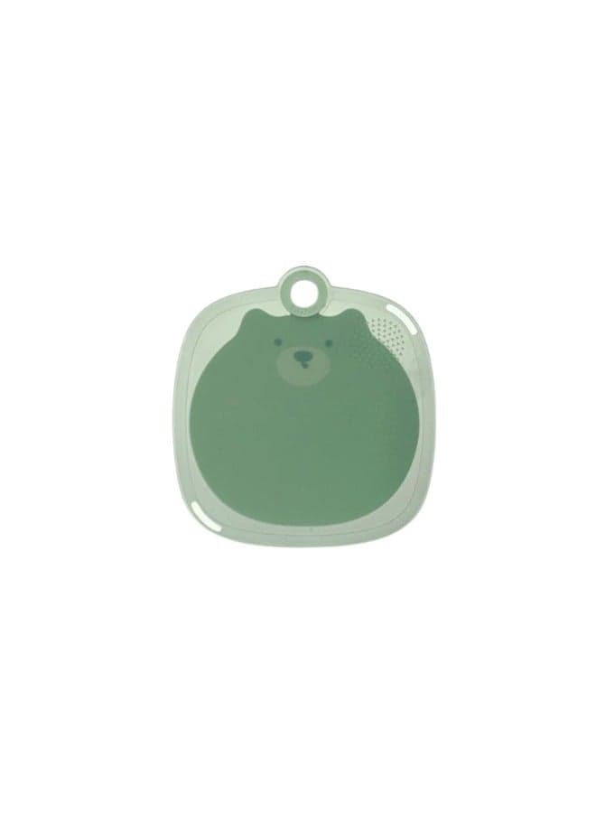 Cutting Board Plastic Cute Bear Design Kitchen Chopping Board BPA Free With Hanging Hole For Fruits, Meats And Vegetables (Green), Small