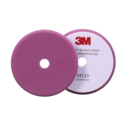 3M PerfectIt Random Orbital Foam Polishing Pad 5130 mm Purple 34123 for Automotive Compounding and Polishing