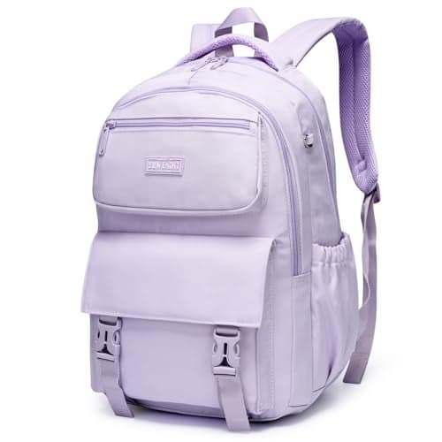 SUN EIGHT 35L Large Capacity School Bag for Kids and TeensWaterproof Backpack for GirlsLightweight Backpack Ideal for Travel or Daily School UsePurple