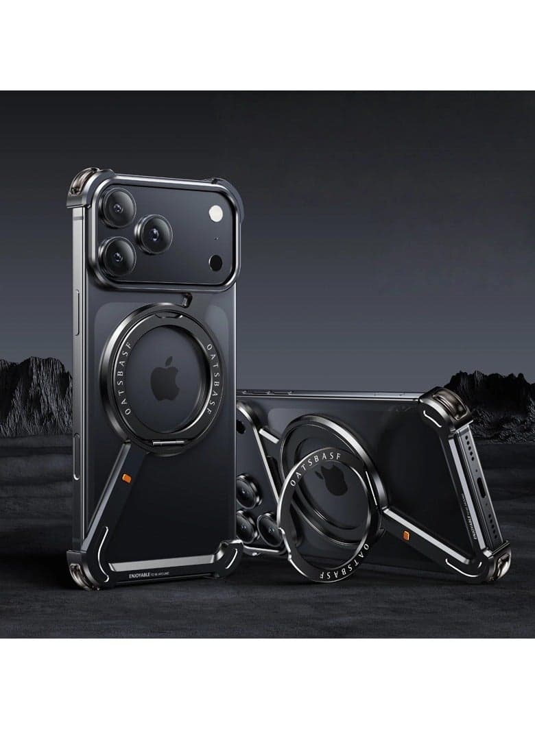 for iPhone 17 Pro Z Skeleton Assembly Stand Case Magnetic Bare Metal Case Drop-proof Assembled Protective Case