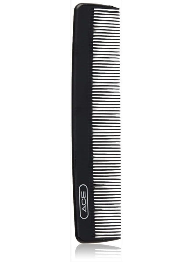 ACE Pocket Fine Tooth Comb - 4.5 Inch, Black - Great for All Hair Types - Fine Comb Teeth for Thin to Medium Hair - Durable for Everyday and Professional Use