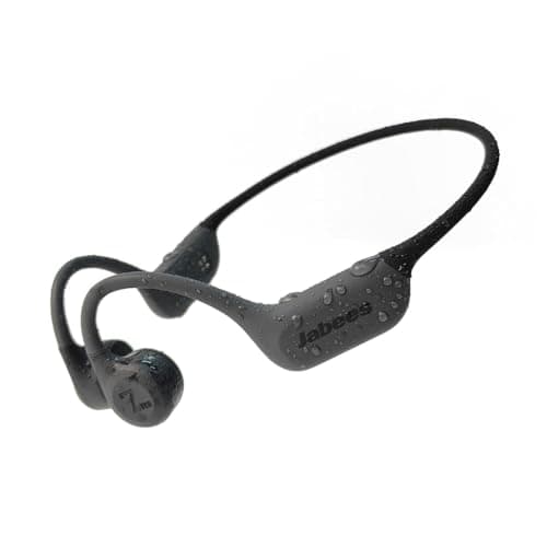 Jabees 7Seven Bone Conduction Swimming Headphones IP68 Waterproof 32GB MP3 Player Bluetooth 60 MultiPoint Pairing Open Ear Sport Headphones with Mic for Swimming Running Cycling