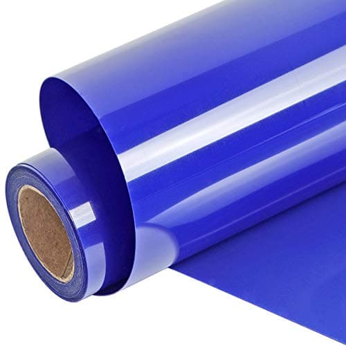 FUNKAKA Blue HTV Heat Transfer Vinyl Rolls 12 x 9ft Glossy Blue Iron on Vinyl for TShirt Adhesive Blue HTV Vinyl for All Cutter Machines Easy to Cut Weed for Heat Vinyl Design